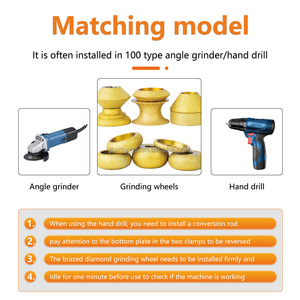 ล้อเจียร<span class=keywords><strong>เพชร</strong></span>แบบบัดกรีชนิดต่างๆสำหรับการบำบัดแปรรูปขอบหินสามารถปรับแต่งได้ - Product Image 5