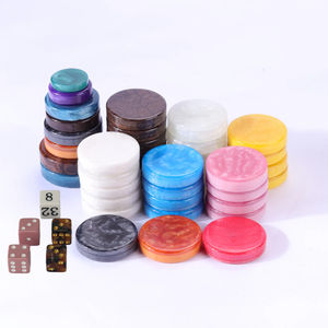 Jeu de backgammon et d'échecs de luxe en résine, pièces de jeu de remplacement durables pour jeux de société d'intérieur pour enfants - Product Image 3