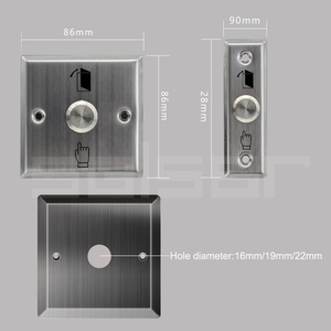 <span class=keywords><strong>Pulsador</strong></span> de reinicio momentáneo de 16mm y 19mm, Panel de Control de acero inoxidable plano, campana de puerta con luz LED, 3-6V, 12-24V, 220V - Product Image 5
