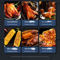 Rôtissoire à poulet en acier inoxydable robuste avec fenêtre de visualisation pour la présentation visuelle