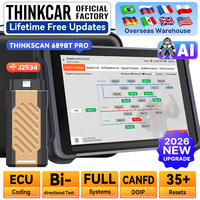 THINKCAR THINKSCAN 689BT PRO J2534 Escáner Pass-Thru CANFD DOIP 34 Funciones de Reinicio Mapeo de Topología Bidireccional Herramientas de Diagnóstico Automotriz
