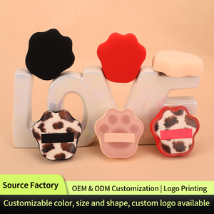 Lot de Houppettes Éponge Personnalisées en Forme de Patte de Chat, Utilisation Humide et Sèche, Matériau RUBYCELL, Sans Latex, Outil de Mélange pour Fond de Teint, Vente en Gros - Product Image 1