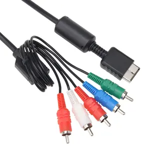 6FT HDTV Component AV Cable RCA Audio Video Composite Cord Wire 1.8m For Sony PlayStation 2 3 Game Console