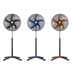 75W 3 Speeds 18inch Powerful Plastic Grill 5 Blades Pedestal Standing Fan For home