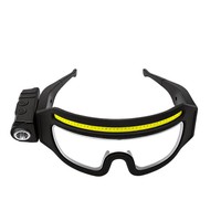 Nouvelles lunettes compactes à LED COB, lampe frontale rechargeable avec capteur, lumière d'avertissement rouge et bleue pour les situations d'urgence et les travaux en extérieur