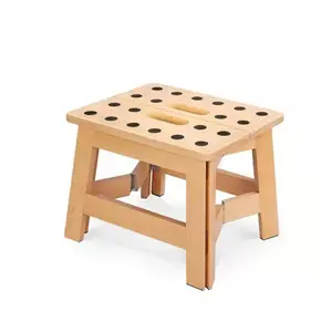 Atacado banquinho dobrável cadeira de madeira-Conjuntos de móveis, conjuntos de móveis de tamanho pequeno, bancada com madeira, cadeira portátil para economia de espaço doméstico ao ar livre