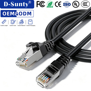 สายเคเบิลอีเธอร์เน็ต OEM Outdoor Cat5e SFTP 24AWG กันน้ำ สายแพทช์ CCA สำหรับกล้องวงจรปิด CCTV ระบบรักษาความปลอดภัย IP Network ความยาว 10 ม. 20 ม. 30 ม. 100 ม. - Product Image 1