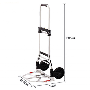 Supermarkt Logistiek Aluminium Opvouwbare Rolwagen <span class=keywords><strong>Trolley</strong></span> 100Kg Laadvermogen Kruiwagen Oem Aanpasbare <span class=keywords><strong>Pallet</strong></span> Trolleys - Product Image 4
