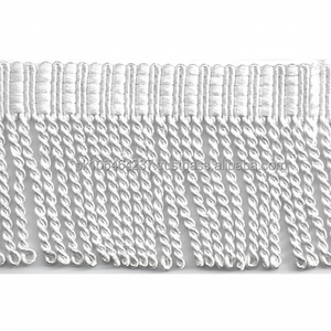 Vente chaude, extérieur, 100% métallique, logo de haute qualité, pièce décorative, or, longue frange à pampilles, bordure tressée - Product Image 1