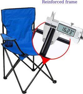 Chaise de camping pliante ultralégère de luxe en fer forgé, personnalisée en Chine, pour la pêche et la randonnée, chaise de plage de haute qualité avec sac de transport - Product Image 2