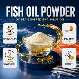 LongBio Poudre d'huile de foie de morue microencapsulée en vrac 60% riche en Oméga 3 <span class=keywords><strong>EPA</strong></span> <span class=keywords><strong>DHA</strong></span> Vitamines A et D Ingrédient de complément alimentaire de qualité alimentaire OEM - Product Image 3