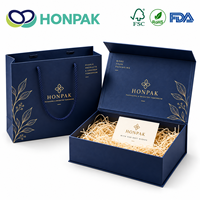 Boîte cadeau rigide personnalisée HONPAK avec ensemble de sacs en papier assortis pour cadeaux d'entreprise, produits haut de gamme et emballages de marques de luxe