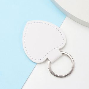 Custom Promotional Both Sides Printable Other Key <b>Chains</b> <b>Cheap</b> Pu Leather Sublimation Keychain Rectangle Manufacturer Key Tags - Product Image 4