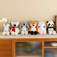 Peluches de chevaux de la série Animaux de la jungle, authentiques pour le commerce extérieur, animaux en peluche de dessin animé, poupées pour machine à griffes, super douces, 25-35 cm
