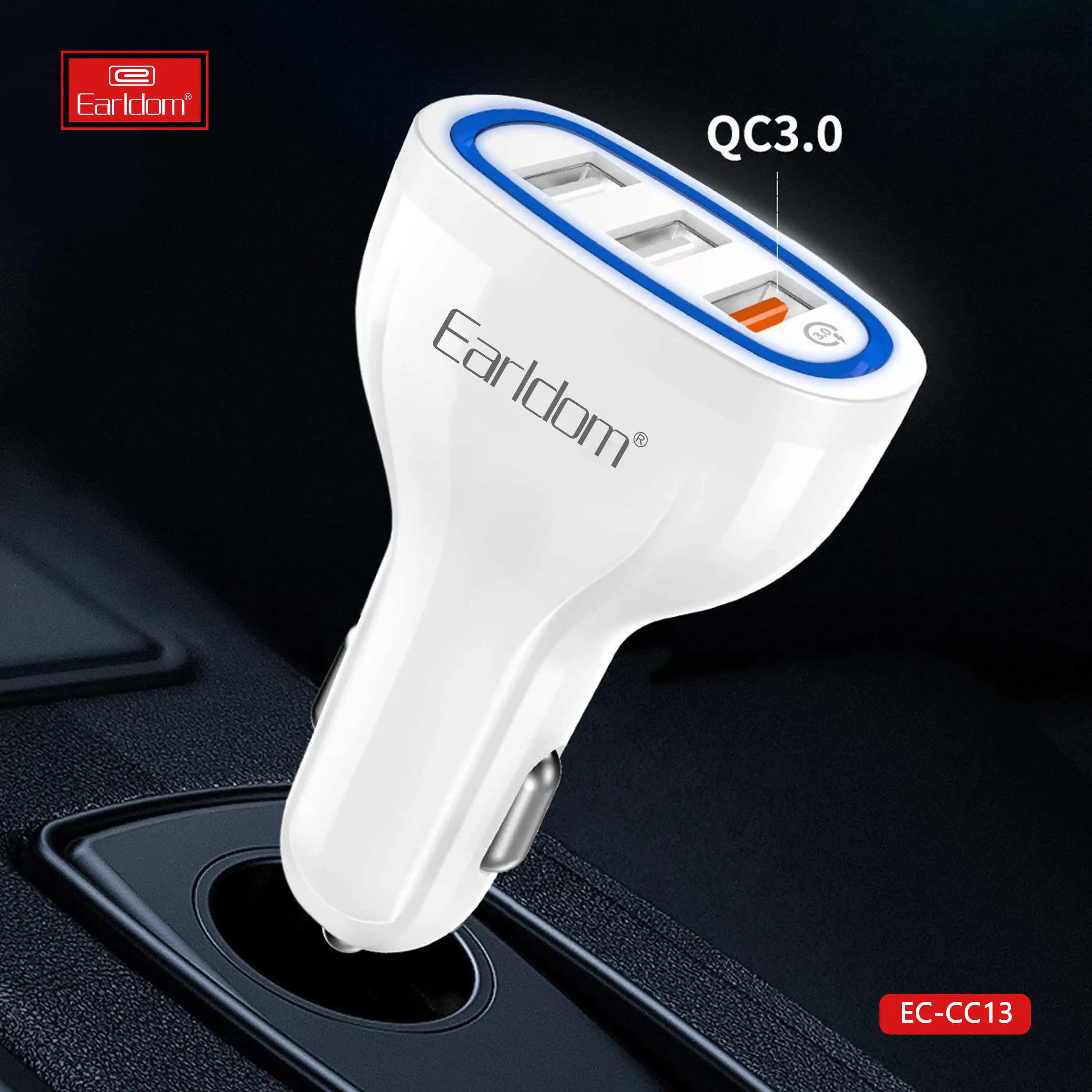 Earldom 5V 3.1A Car Charger với 3 USB Car Adapter USB Car Charger cho điện thoại di động