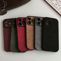 Tschick New Deer Skin Silicone Camera Case pour iPhone 12 13 14 15 16 Pro Max Large Window Lens Cover Luxury Edition