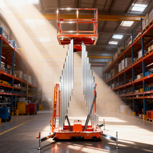 स्व-चालित डबल मस्तूल एल्यूमीनियम मिश्र धातु आदमी लिफ्ट मंच - Product Image 1