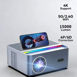 Projecteur de cinéma maison LED Pico <span class=keywords><strong>DBS</strong></span> A45-C 1080P 4K 1000 Lumens avec haut-parleurs intégrés, design portable, WIFI pour Android 9 5.0 - Product Image 4
