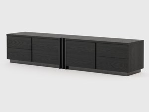 Meuble <span class=keywords><strong>TV</strong></span> japonais haut de gamme en chêne rétro design de meuble en bois moderne pour salon meuble <span class=keywords><strong>TV</strong></span> noir avec photos - Product Image 3
