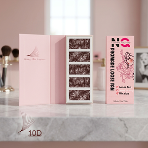 NQ Eyelash Factory Private Label Handmade Synthetic Hair Vegan Cruelty-Free Natural Soft Natural Long Premade Eyelash Extensions - Product Image 1