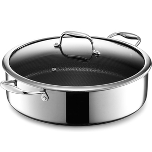 High Quality Ceramic Nonstick 4.5QT Capacity Triply Stainless Steel Frying <b>Pan</b> Saute <b>Pan</b> - Product Image 1