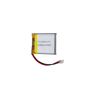 Li Po 3.7v 1000mah 103035 3.7v 1000mah תא 103035 סוללת ליפו לכלים חשמליים 103035