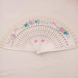 Hand-Painted <b>Wooden</b> Spanish Fan for Weddings Eco-Friendly Folk Art Home Decoration Polished Lady Fan for Expressing Love - Product Image 5