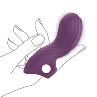 Vibrador Ergonómico Curvo con Funda para Dedos, Estimulador de Punto G y Punto A, Masajeador de 10 Frecuencias, Juguetes Sexuales