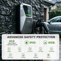 Chargeur EV universel GANCRON Type 2, station de recharge rapide pour maison, monophasé ou triphasé, 7 kW ou 22 kW, pour le marché européen