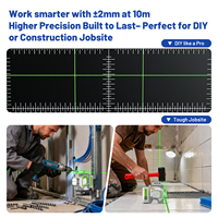 Huepar Pro ZK03CGT Laser vert 3D auto-nivelant pour extérieur avec trépied de 127 cm et 360° °   Support mural magnétique