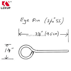 Goupille de sécurité personnalisée vis de retard en acier inoxydable boulons à <span class=keywords><strong>oeil</strong></span> goupille non soudée 3/16 "goupille à <span class=keywords><strong>oeil</strong></span> sans soudure - Product Image 2
