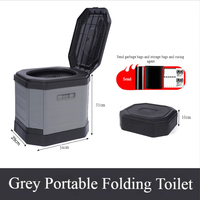 Toilette pliante portable multifonctionnelle pour l'extérieur, toilettes mobiles anti-odeurs pour voiture, camping-car, camping et situations d'urgence