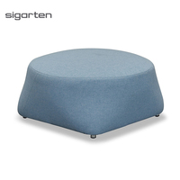 Pouf ottoman de style moderne Sigarten pour salon extérieur, chaise pouf pour jardin, repose-pieds