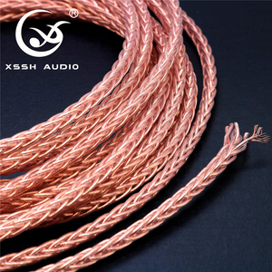 Hoofdtelefoon audio coaxiale kabel <span class=keywords><strong>3.5mm</strong></span> koper zilver gemengd DIY 8-aderig OCC+AG YIVO OEM ODM voor auto monitor DVD-speler & microfoon - Product Image 3