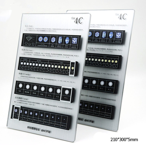 Bảng Quảng Cáo Acrylic Với Giá Đỡ Thở Dài Cho Công Cụ Tiếp Thị Phân Loại Cắt Kim Cương Lỏng 4C - Product Image 1