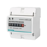 Compteur monophasé CHLIUYI 4P avec écran LCD, affichage numérique multifonctionnel, installation sur rail DIN, modèle RS485 DDSU5886