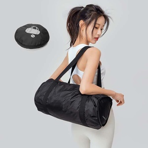 Unisex PVC Duffel Bag 48cm X 28cm Zipper Closure Soft Handle Striped Pattern <b>25L</b> Lightweight Minimalist Style Day <b>Backpack</b> - Product Image 5