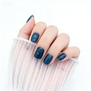 <span class=keywords><strong>Uñas</strong></span> Postizas <span class=keywords><strong>Azul</strong></span> <span class=keywords><strong>Marino</strong></span>, <span class=keywords><strong>Uñas</strong></span> <span class=keywords><strong>Cortas</strong></span> Cuadradas Brillantes y con Purpurina, <span class=keywords><strong>Uñas</strong></span> Acrílicas Reutilizables para Mujer - Product Image 4