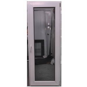 Puertas interiores exteriores de <span class=keywords><strong>PVC</strong></span> blanco, marco de vidrio doble, puertas interiores abatibles de entrada, patio oscilante residencial francés, otras puertas - Product Image 1