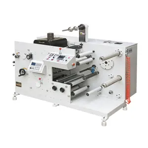 RTRY-420 single color flexographic adhesive label narrow web flexo paper printing and rotary die cutting slitting machine