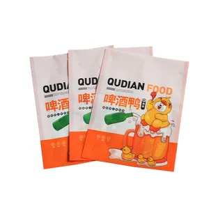 Custom Large Food Storage Bag 3 Side Seal Duck Meat Freezer Vacuum Bag Composite Plastics Food Bag With Window