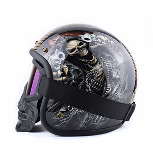 <span class=keywords><strong>Masque</strong></span> facial de moto <span class=keywords><strong>vintage</strong></span> Crânes Casque de <span class=keywords><strong>Motocross</strong></span> Lunettes <span class=keywords><strong>Masque</strong></span> facial Anti-UV Rétro Coupe-vent Casque ouvert Lunettes <span class=keywords><strong>Masque</strong></span> - Product Image 3