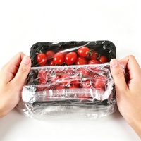 Couvre-aliments élastiques jetables, épaisseur 0,7 micron, en plastique, pour conserver la fraîcheur, pour bols, assiettes, cuisine, réfrigérateur, stockage alimentaire