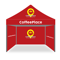 Venta caliente portátil personalizado impreso al aire libre impermeable sombra de acero de aluminio automático tienda de feria