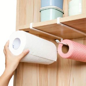Support de cuisine sous armoire en métal avec logo personnalisé, style japonais, gain de place, pour essuie-tout et film alimentaire - Product Image 1
