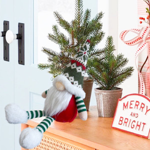 Decoraciones navideñas Nuevo sombrero <span class=keywords><strong>de</strong></span> lana <span class=keywords><strong>de</strong></span> felpa Estatuilla <span class=keywords><strong>de</strong></span> Gnomo Muñeca sin rostro <span class=keywords><strong>de</strong></span> piernas largas Adorno <span class=keywords><strong>de</strong></span> duende enano <span class=keywords><strong>de</strong></span> Navidad - Product Image 4