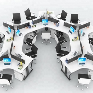 Modern 120 <b>Degree</b> Office Workstation Cubicle, Office Cubicle Workstation Partition - Product Image 2