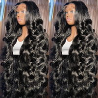 Perruques brésiliennes vierges en gros 13x6 complètes pour femmes noires, densité 250%, longues, naturelles, HD, sans colle, ondulées
