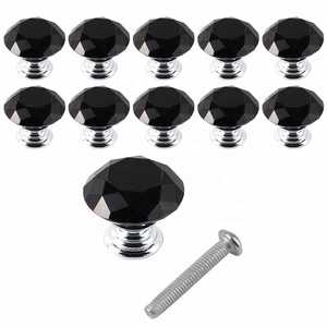 Puxador de Cristal em Forma de Diamante 10pcs 30mm para Armário e Gaveta Usado em Móveis - Product Image 5
