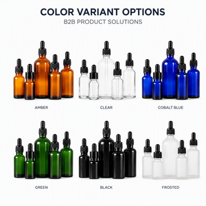 Amber <b>Dropper</b> <b>Bottle</b> Full Size Set 5ml to 100ml Matching Series Starter Kit Skincare Brand Product Line Bundle Wholesale Factory - Product Image 5